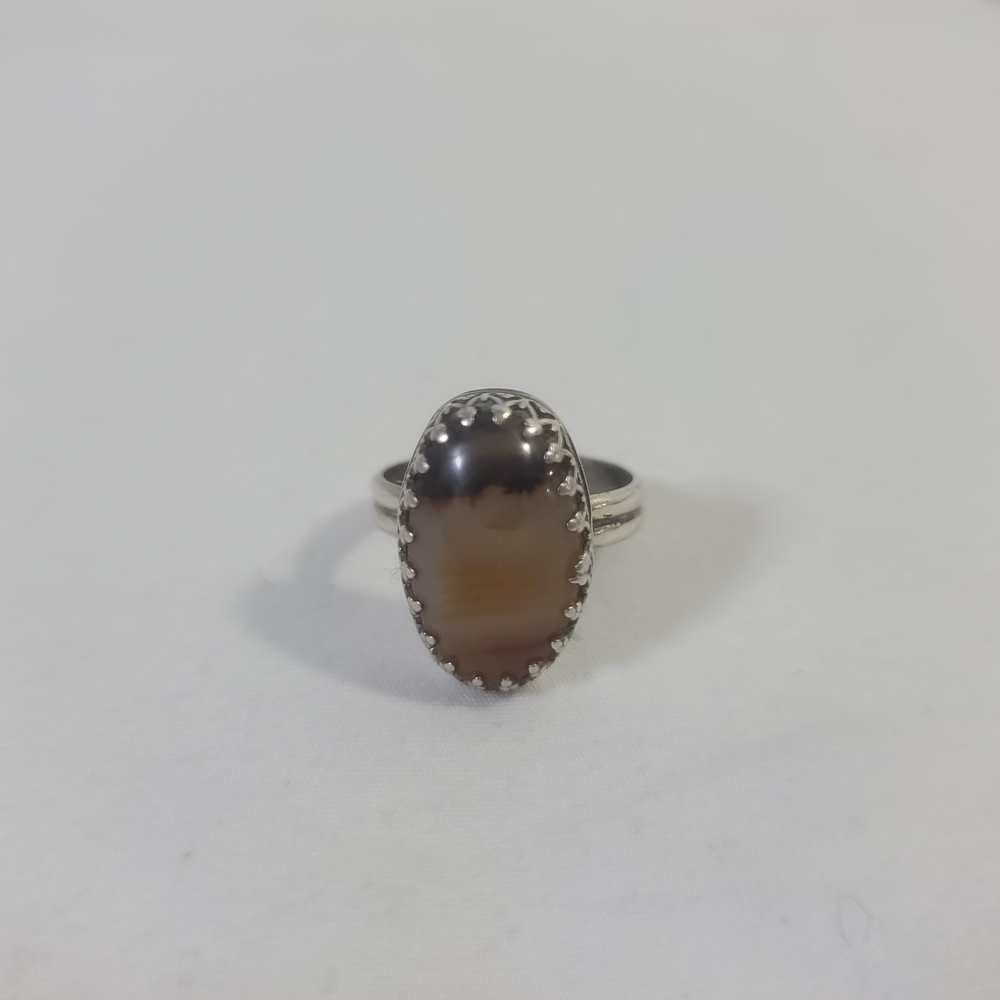 Montana Agate Native American 925 Sterling Silver Ring Size 8.75